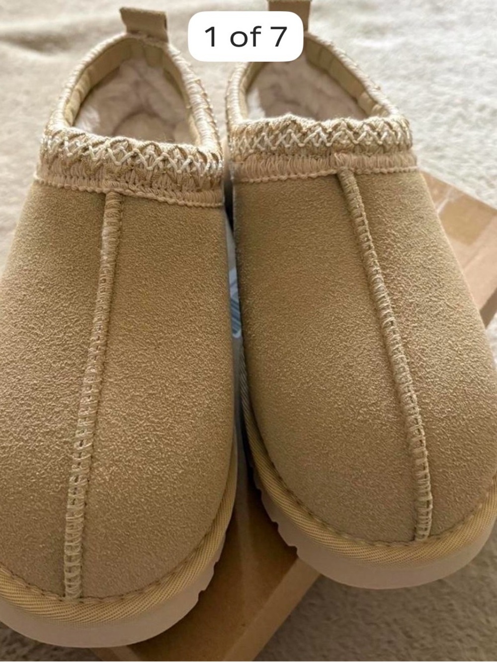 Cozy Tan Slip-On Slippers